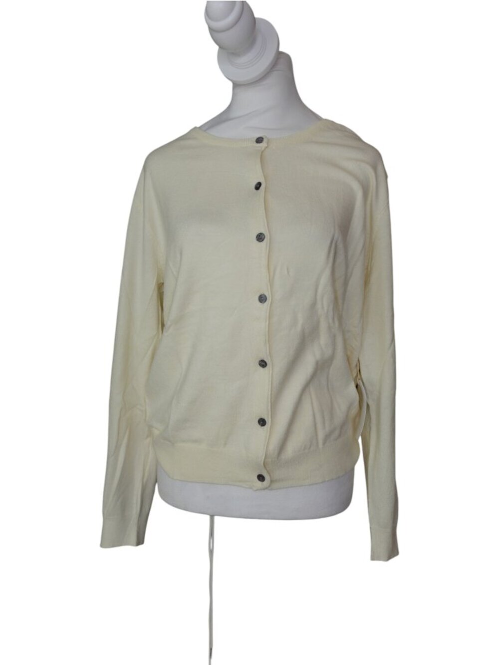 Tulip B by Unique Vintage retro crew neck cardigan sweater in Beige NWT